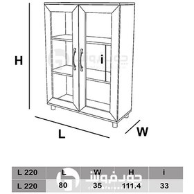 تصویر کتابخانه کوچک مدل L220 