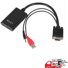 تصویر کابل تبدیل VGA به HDMI همراه با کابل صدا مدل fy3116 