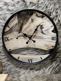 تصویر ساعت دیواری روستیک چوبی ا Rustic wall clock Rustic wall clock