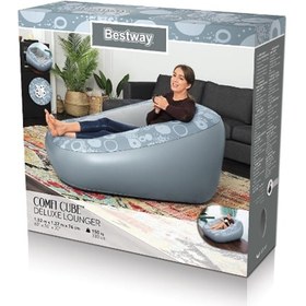 تصویر مبل بادی یک نفره بزرگسال با تکیه گاه طبی Bestway 75096 Bestway 75096