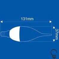 تصویر لامپ LED اشكی 7 وات افراتاب 