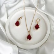 تصویر نیم ست زنانه مدل اشکی رنگی 