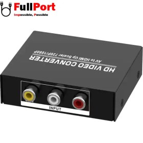 تصویر مبدل AV به HDMI با خروجی صدا مجزا لیمستون LimSton AV to HDMI Converter Metal Housing With Audio Extractor