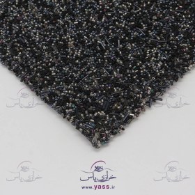 تصویر نگین لواشکی مشکی طوسی کد 12 