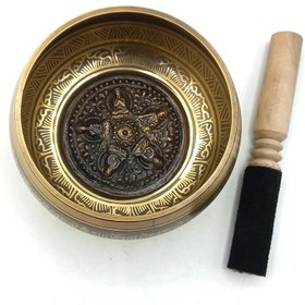 تصویر کاسه تبتی نپالی مدل پنج بودا قطر 12cm 