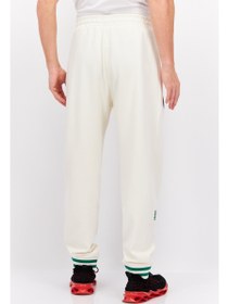 تصویر شلوار اسلش مردانه با فیت معمولی و گلدوزی، سفید/سبز برند esprit Men Regular Fit Embroidered Sweatpants, White/Green