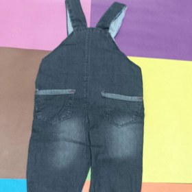 تصویر سیسمونی نوزادی اسپرت شلوار پیشبندی لی زغالی 