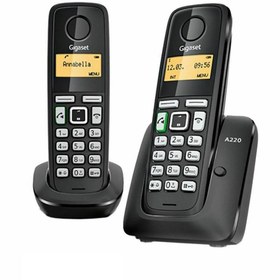 تصویر گوشی تلفن بی سیم گیگاست مدل A220 Duo Gigaset A220 Duo Wireless Phone