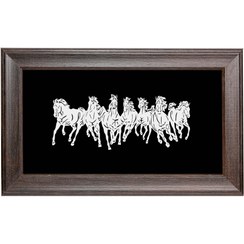 تصویر تابلو دکوری طرح گله اسب 