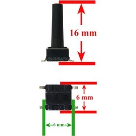 تصویر دکمه لپ تاپ SMD 6x6x16mm 