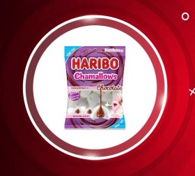 تصویر مارشمالو شکلاتی 62 گرمی هاریبو Haribo Chamallows 