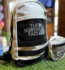 تصویر کیف کراس بادی دوشی The north face همراه مینی کیف آویز - سبک جادار با بند تنظیمی ارسال رایگان - کرم روشن the north face Sling bag with matching mini pouch - lightweight & everyday ready
