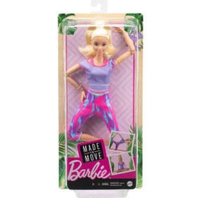 تصویر عروسک باربی مدل Mattel Barbie Infinite Motion Doll Blonde Patterned Tights - ارسال فوری 