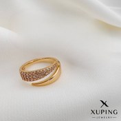 تصویر انگشتر نگیندار ظریف طرح طلا برند ژوپینگ 