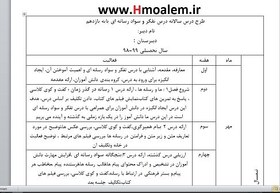 تصویر دانلود طرح درس سالانه تفکر و سواد رسانه ای پایه یازدهم docx 