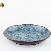 تصویر ظرف گود بیضی دفرمه سرامیک کوره ای کد129(یک عددی) 