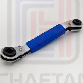 تصویر آچار جقجقه ای (ضامن دار- دورانی) مدل VRT-201 برند Value Ratchet spanner to valves - VRT-201 Value