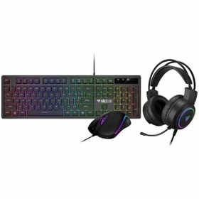 تصویر باندل موس و کیبورد و هدست گیم دیاس مدل POSEIDON E2 3-IN-1 COMBO Bundle of keyboard, mouse and headset Gamdias POSEIDON E2 3-IN-1 COMBO