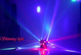 تصویر رقص نور 18 تیکه حرفه ای با لیزر کرونی | CRONY 18PCS 10W LED Moving 3 Head Light With Laser DJ laser stage lighting 