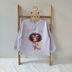 تصویر ست بلوز شلوار دخترانه طرح فانتزی با شلوار راه راه پاستیلی 