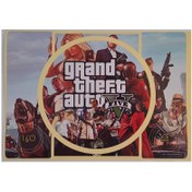 تصویر اسکین پلی استیشن 1 طرح GTA V Sony PS1 Game Console Skin Sticker GTA V