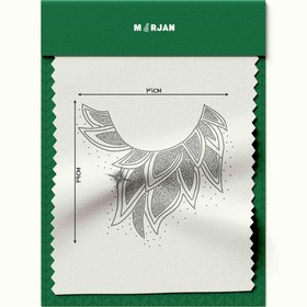 تصویر نگین حرارتی یقه برگ مشکی بسته 10 ورقی 