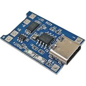 تصویر ماژول محافظ شارژ باتری تک سل محافظ دار TP4056 تایپ سی‎ 