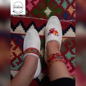 تصویر گیوه زیره پیو لژ دار گلدوزی و نوار دوری - 36 give