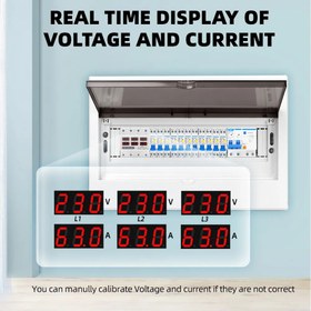 تصویر محافظ ولتاژ تکسنله مدل سه فاز TVPS3-63 Taxnele 3-Phase Volatage Current Protector