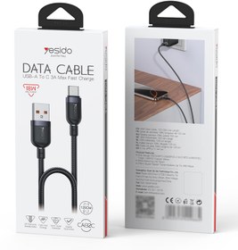 تصویر کابل تایپ سی 18 وات یسیدو مدل CA132C yesido CA132C USB to USB Type-C Charging Cable 1.2m