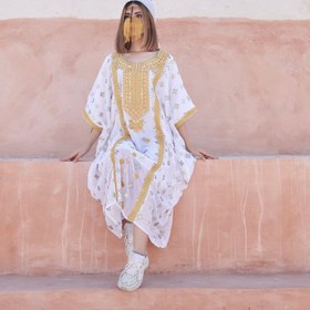 تصویر پیراهن جاسکی گلابتون دوزی 