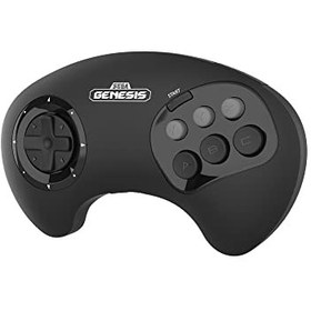 تصویر دسته بازی سازگار با سیستم عامل BIT6 2.4 گیگاهرتز Sega Genesis Wireless Arcade Controller Pad برای Sega Genesis Original/Mini ، Switch ، PC ، Mac - Black - ارسال 30 روز کاری 