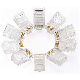 تصویر کانکتور Cat6 لگرند بسته 100 عددی Legrand RJ45 cat6 Connector