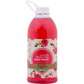 تصویر مایع دستشویی آنتی باکتریال شفاف قرمز رزی رز 500 میل شون Schon Rosy Rose Silk Protein Moisturizing Hand Wash 500ml