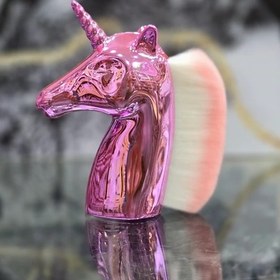 تصویر براش ناخن یونیکورن طرح کرومی و مسی 