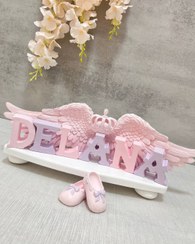 تصویر استند اسم بال فرشته صورتی یاسی دلانا 