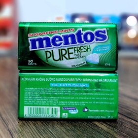 تصویر قرص خوشبوکننده دهان نعناء منتوس Mentos Pure Fresh 