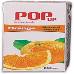 تصویر آب میوه پاکتی 200 سی سی پرتقال پاپ-بسته 36 عددی 