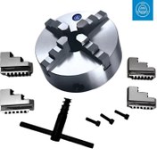 تصویر چهار نظام تراشکاری منظم مدل K12 سایز 250 میلیمتر برند لنگر نشان YUANPAI 250mm four jaw lathe chuck