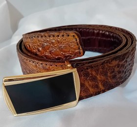 تصویر کمربند‌چرم‌دورو‌‌دست‌دوز 