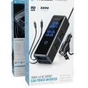 تصویر اینورتر فندکی خودرو پاورولوژی مدل PWCPI300W ظرفیت ۳۰۰ وات با کابل جمع شونده 