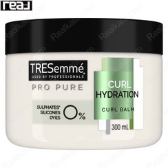 تصویر ماسک مو فر ترزمه مدل بدون سولفات حجم 300 میلی لیتر Tresemme Pro Pure Curl Hydration Hair Balm Sulfate Free ,300ml