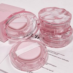 تصویر کوشن سنگی پوکه صورتی 2023A جی جی بیر GeGe Bear بافت کرمی و سبک 