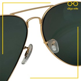 تصویر عینک ریبن مدل 3025 پلاریزه فریم طلایی شیشه دودی 