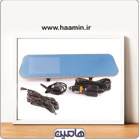 تصویر مانیتور آینه ای خودرو 2 دوربین DVR 