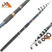 تصویر چوب ماهیگیری تلسکوپی فایبرگلاس برند GW طول 3.60 متر 