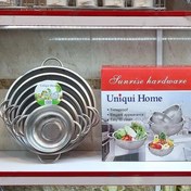 تصویر ست آبکش ۶ تکه یونیک تمام استیل 