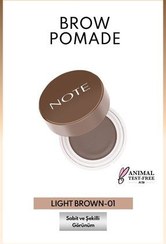 تصویر مداد ابرو و سایه چند رنگ BROW دائمی KAS 01 قهوه ای روشن Note Cosmetics 