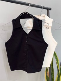 تصویر تاپ یقه شکاری دلبـر - یاسی 