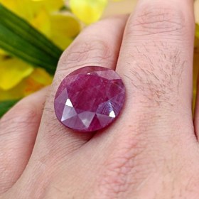 تصویر نگین یاقوت سرخ طبیعی آفریقایی کد ۱۲۰۴۷ 